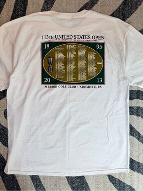 NWOT  Vintage 2013 US OPEN White T-Shirt Size XL